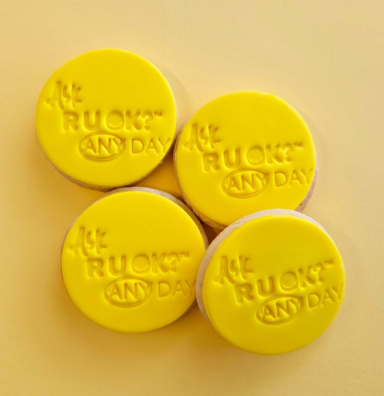 Ask R U OK Cookies Stamped - 6cm.