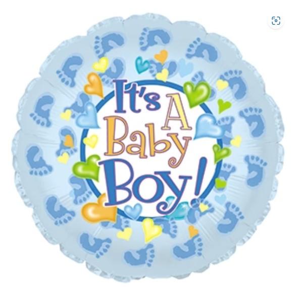 Its a Baby Boy Balloon 4″ Air-filled Balloon.