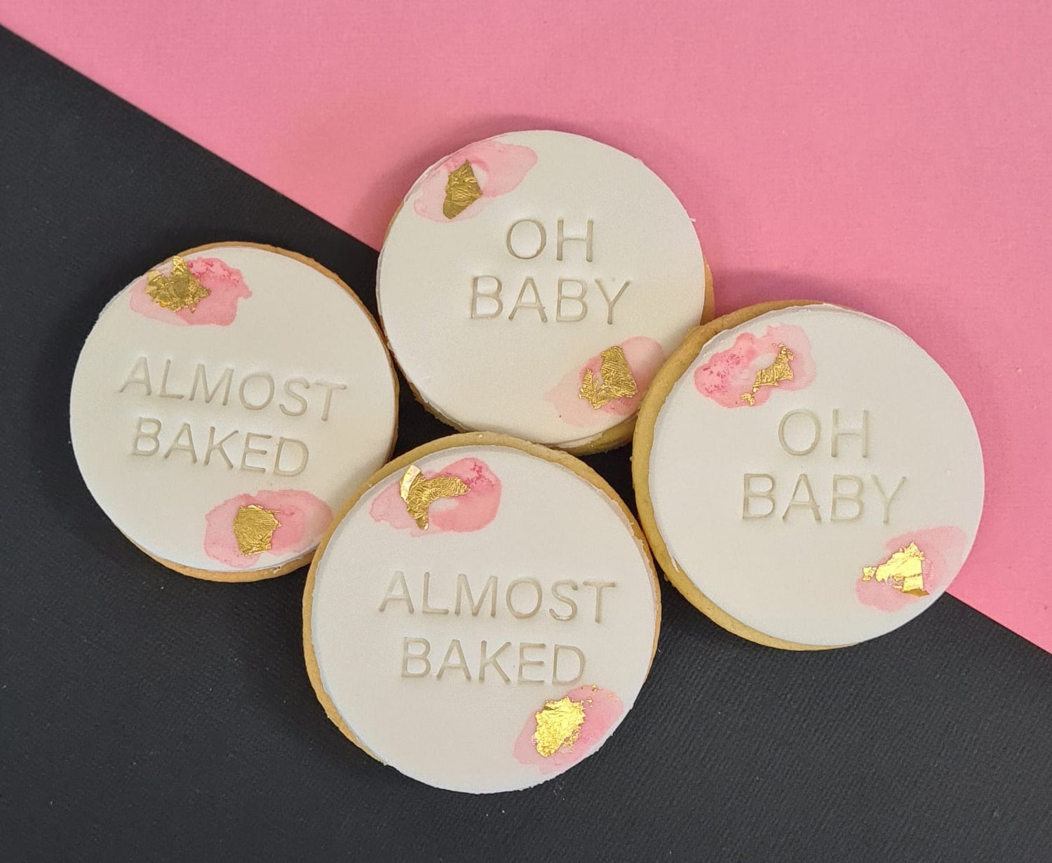 Baby Shower Cookies - Custom Baby Shower Cookies - Oh Baby Shower Cookies - Baby Announcement - Baby Shower Favors - Almost Baked Cookies By Mr Cookies Australia