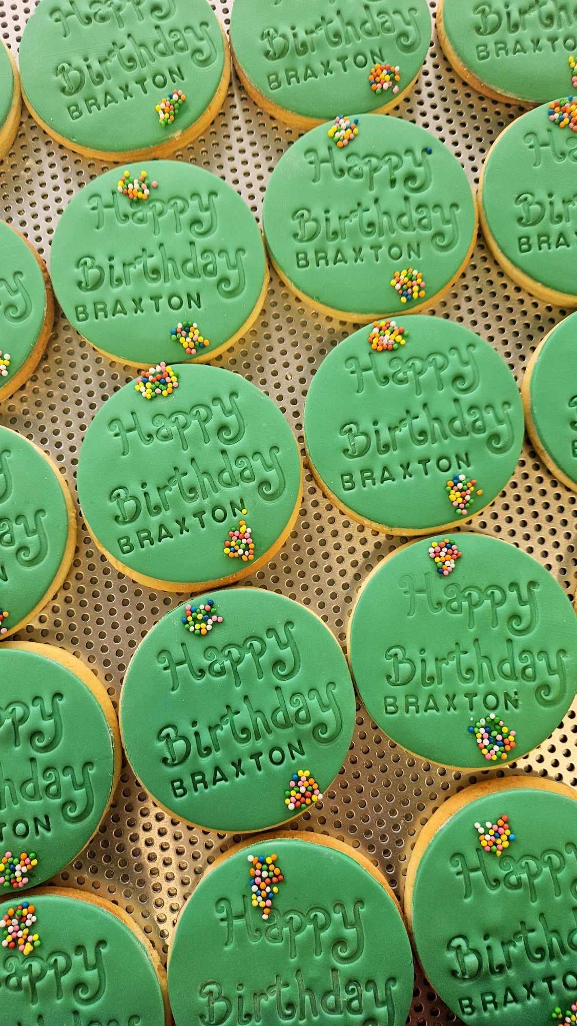 Personalised Happy Birthday Cookies.
