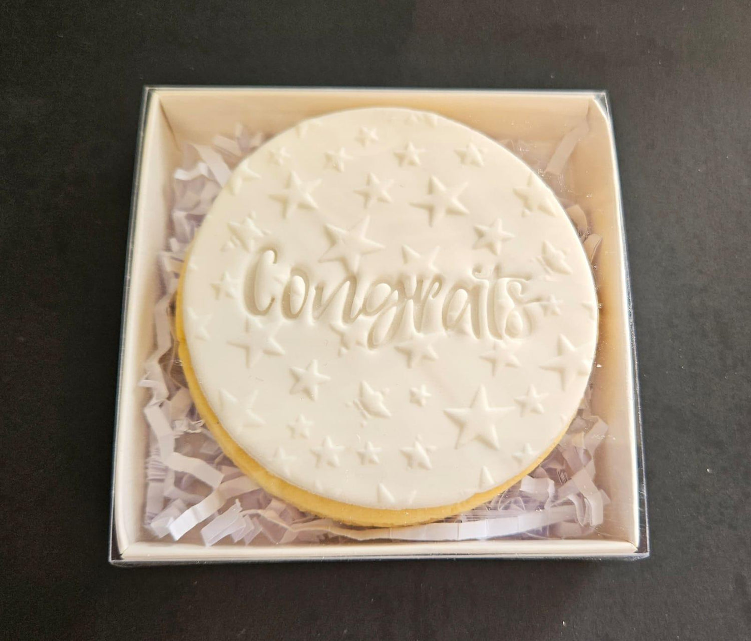 Congrats Cookie in a Window Box.