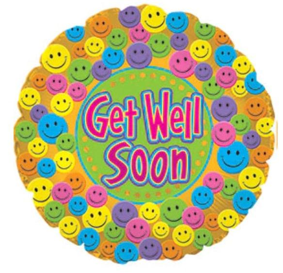 Get Well Soon Smiles 4″ Air-filled Balloon.