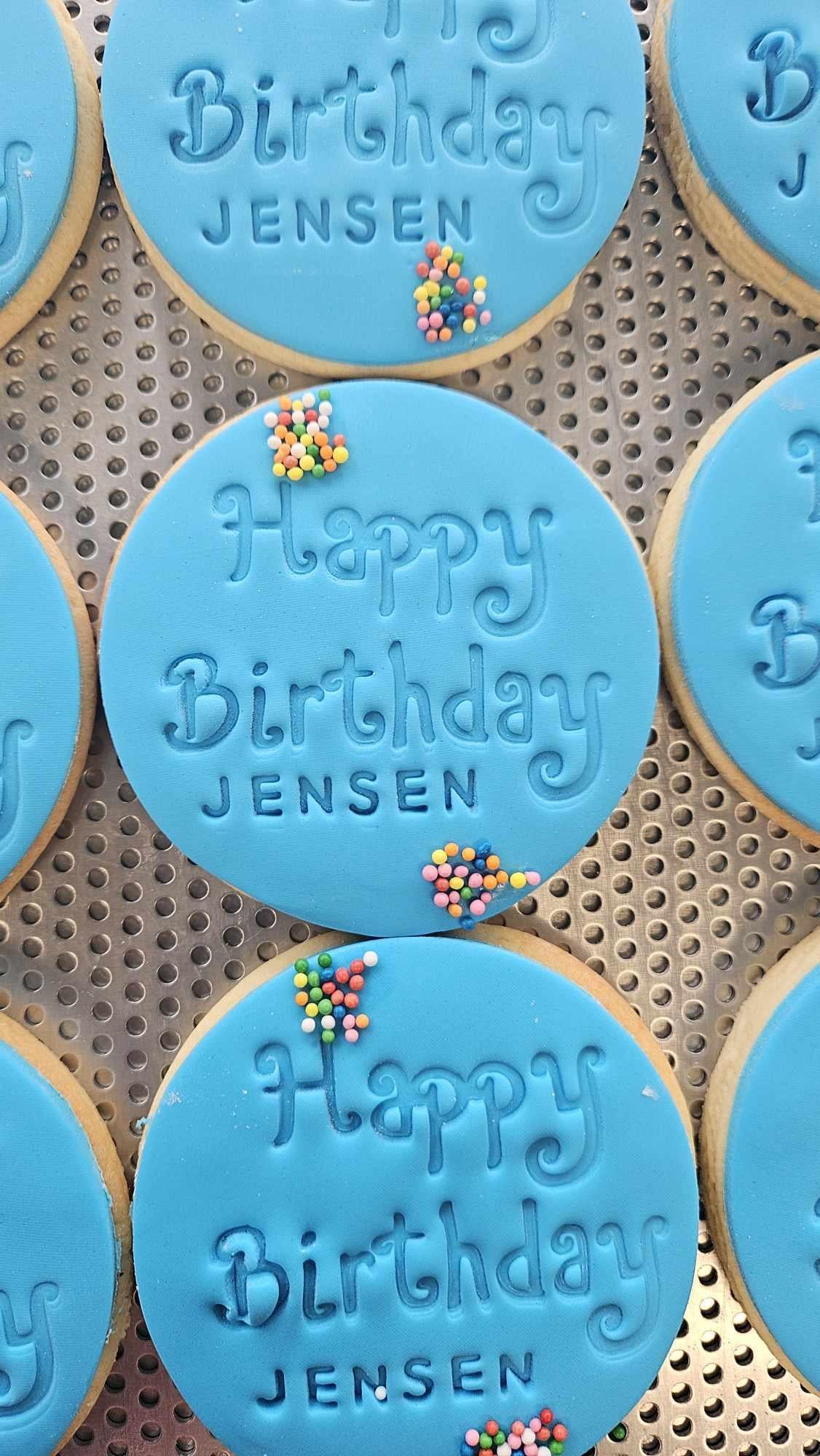 Personalised Happy Birthday Cookies.