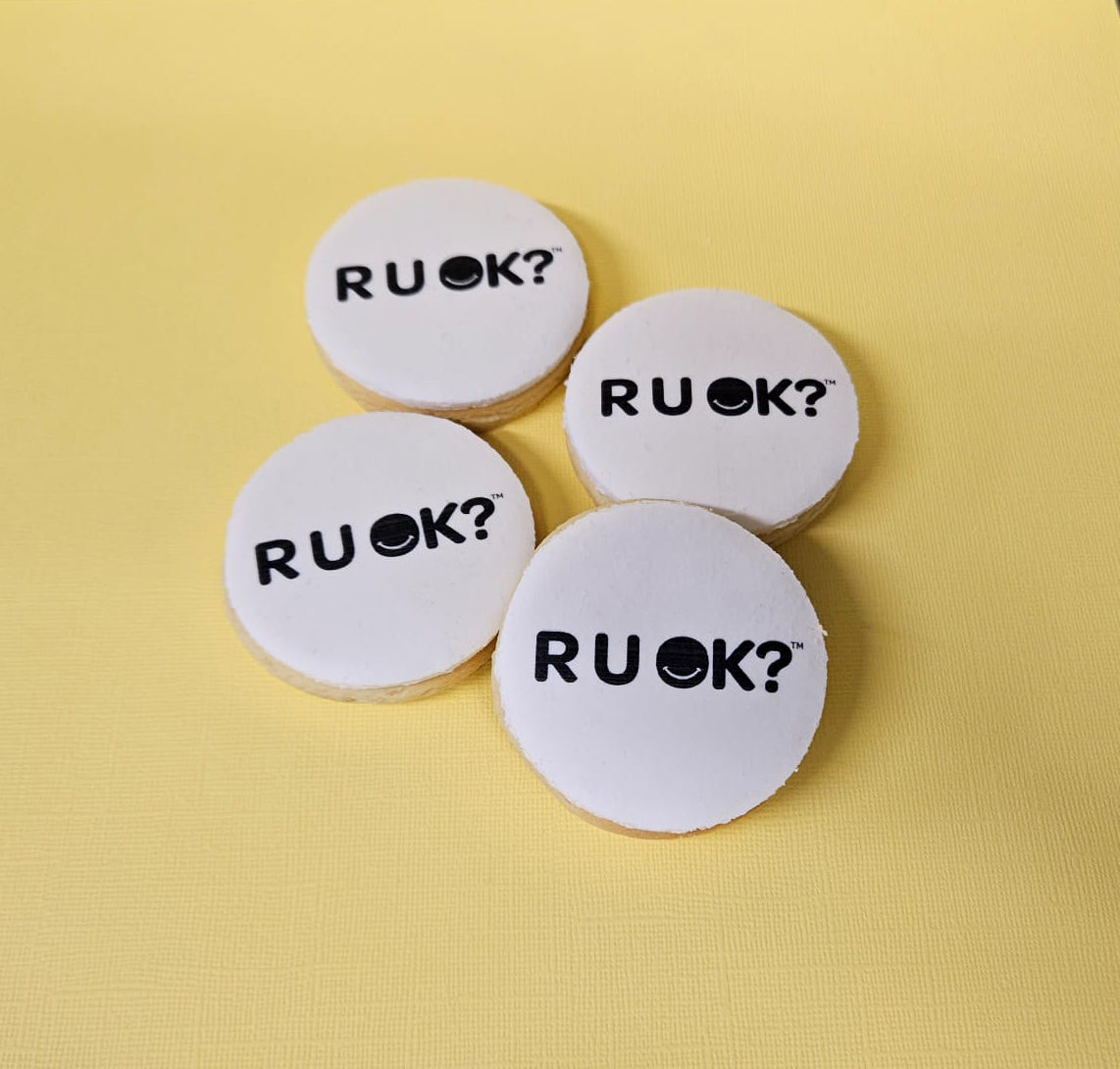 R U OK Cookies White - 6cm