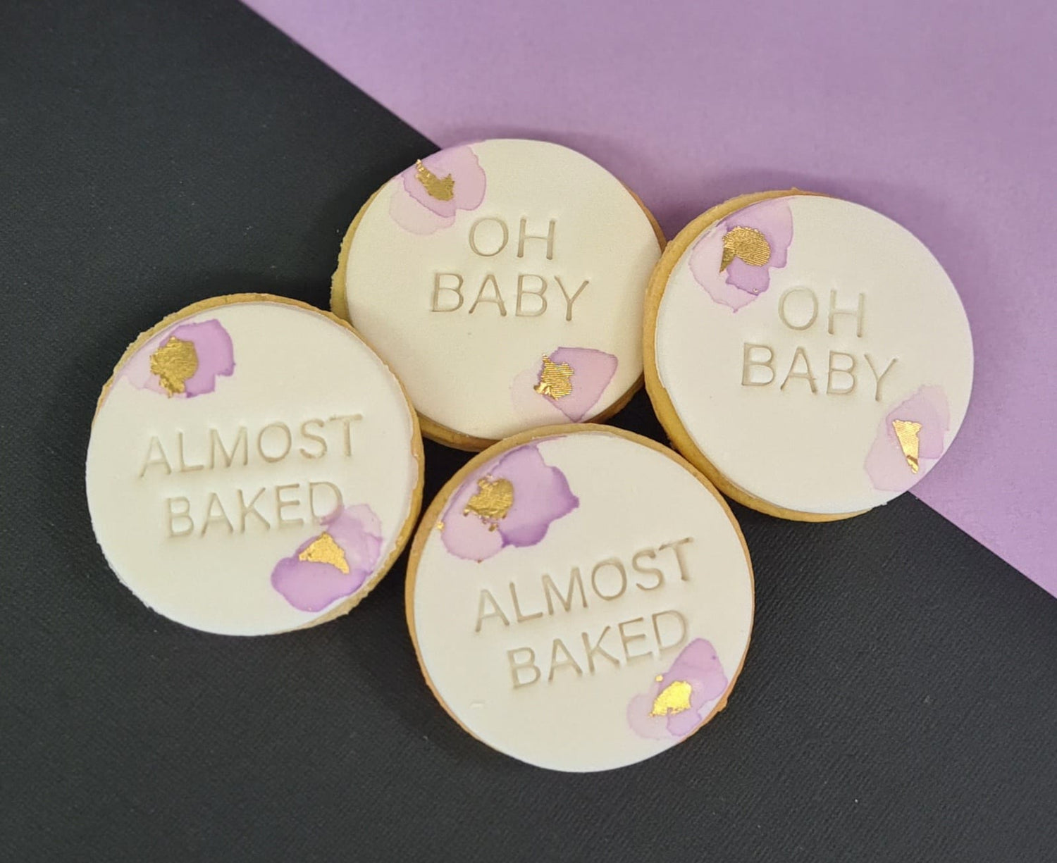 Baby Shower Cookies - Custom Baby Shower Cookies - Oh Baby Shower Cookies - Baby Announcement - Baby Shower Favors