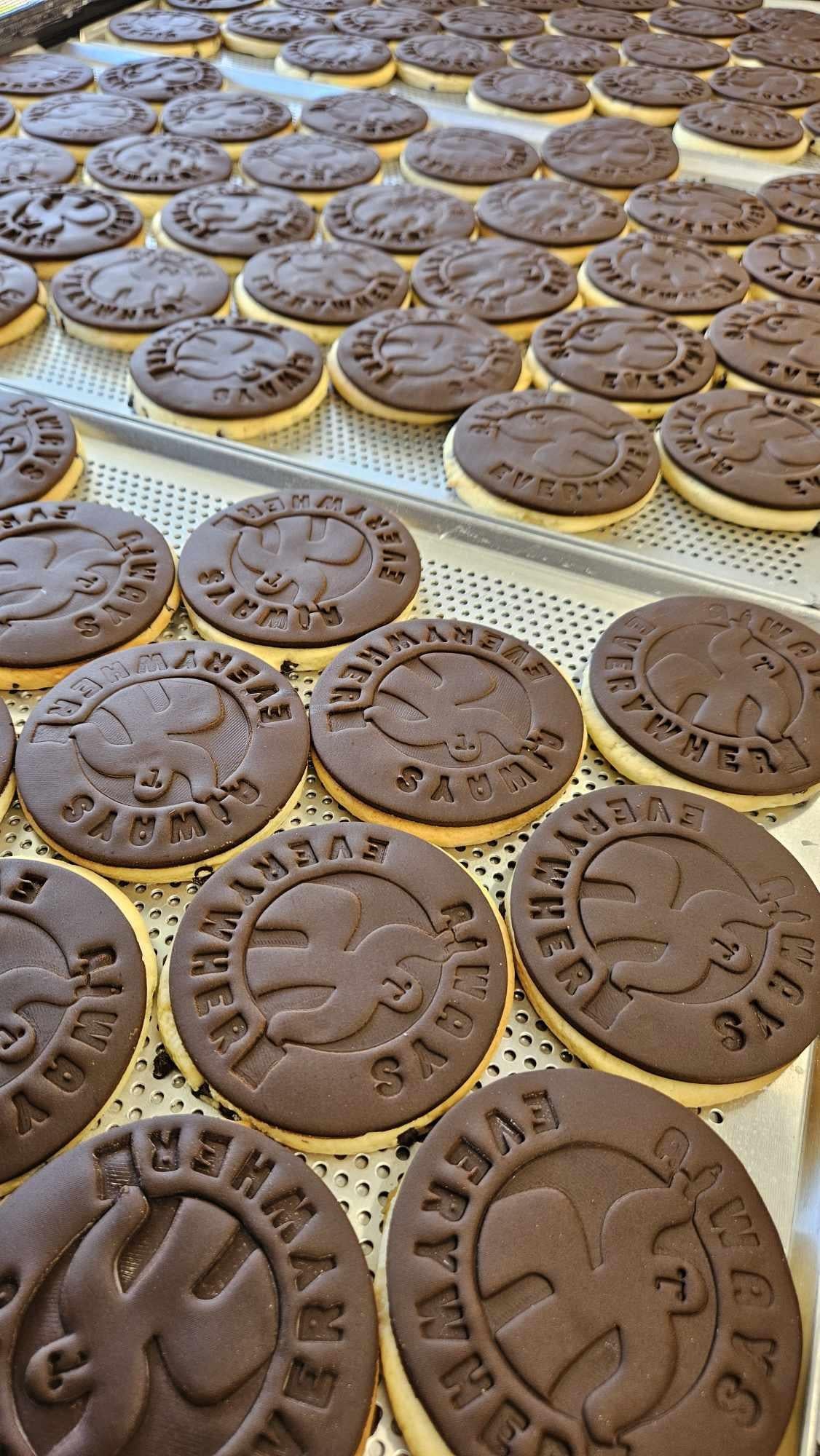 8cm Personalised Stamp Round Cookies.