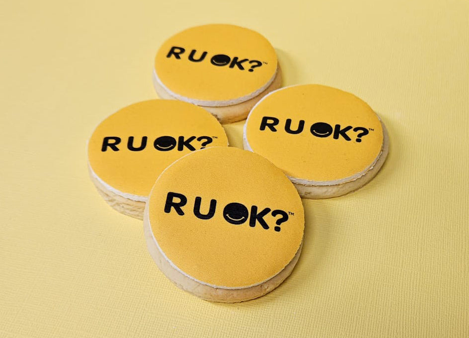 R U OK Cookies 4cm Cookies - Pack of 100 Cookies
