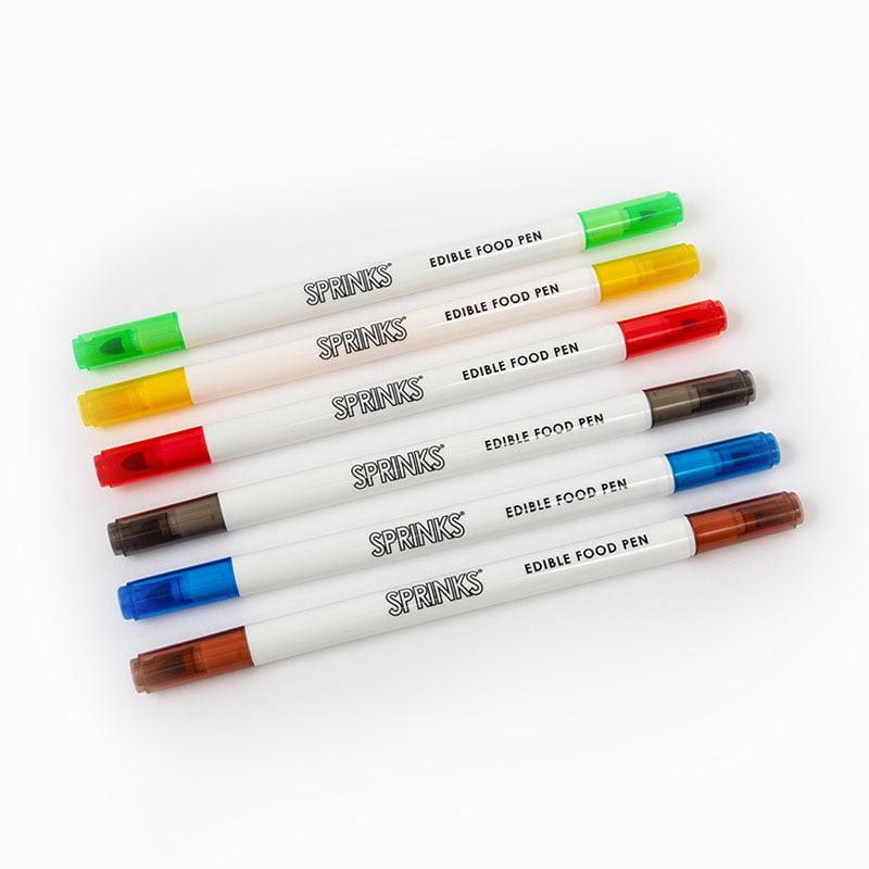 SPRINKS Edible Food Pen Set – PRIMARY PACK (Pack of 6).