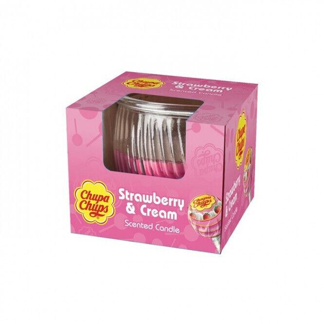 Strawberries and Cream Scent Chupa Chups Candle.