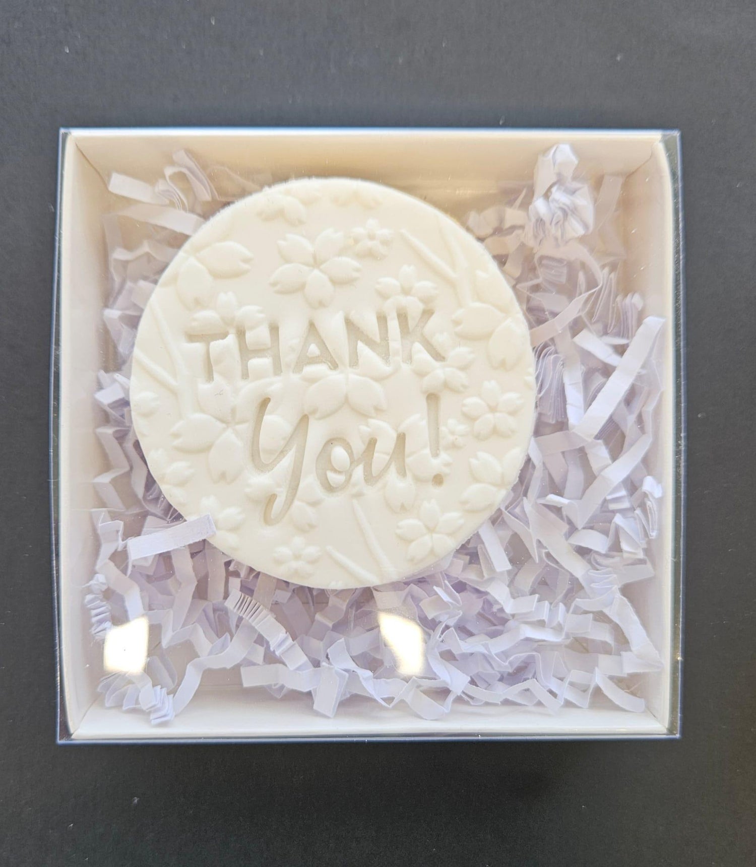 Thank You with Blossom Flowers Cookie in a Window Box.