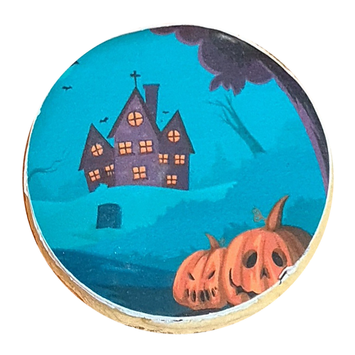 Individual Haunted House Cookie