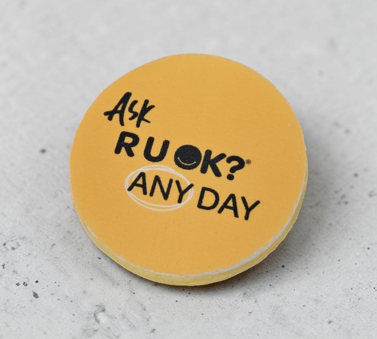 Ask R U OK Cookies - Yellow - 6cm