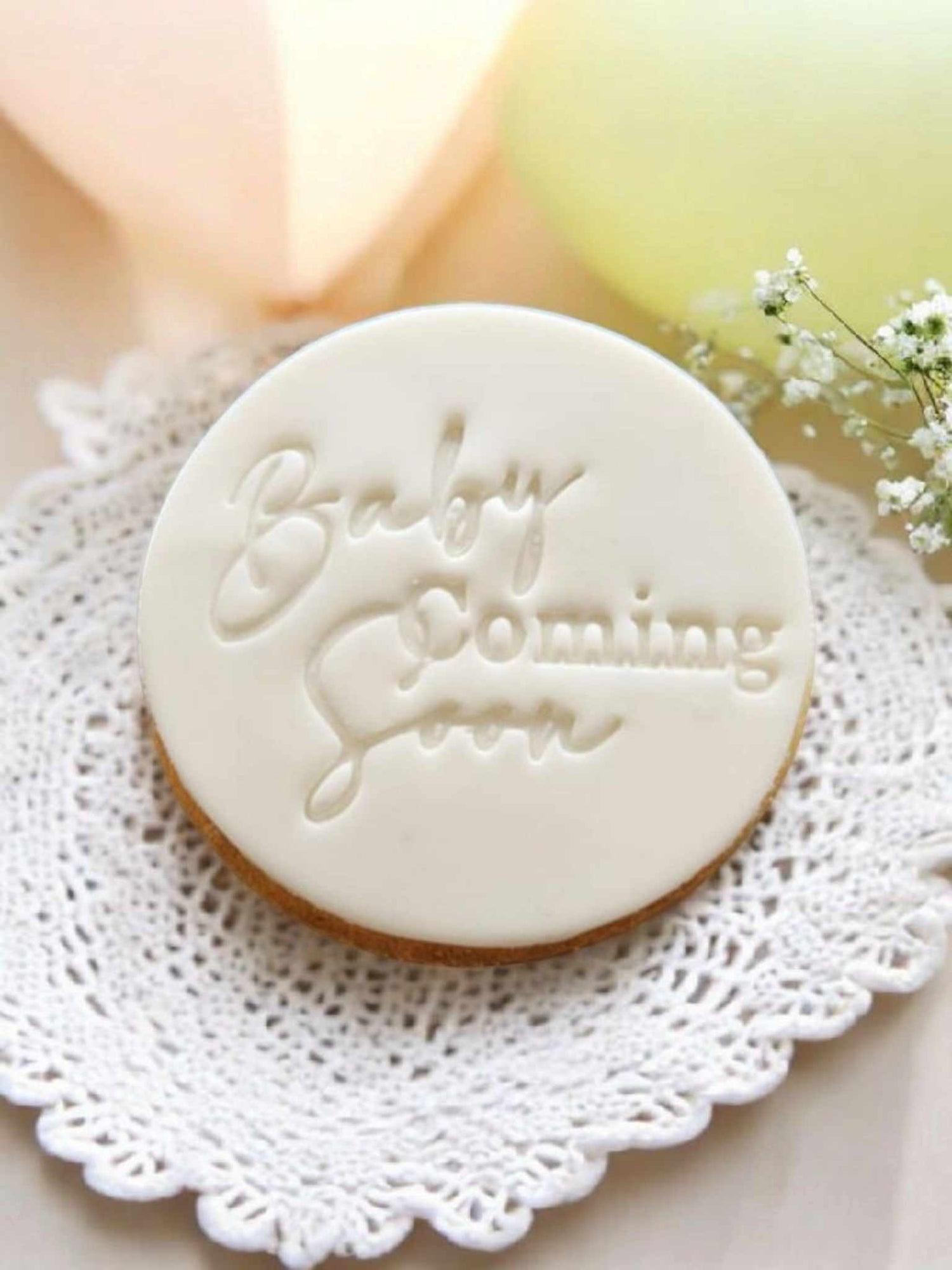 Baby Shower Cookies - Baby Coming Soon Cookie By Mr Cookies