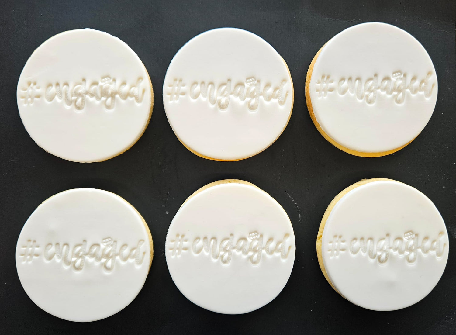 #Engaged Cookies – 6 Pack of Sugar Cookies | Engagement Parties, Bridal Showers & Wedding Proposals