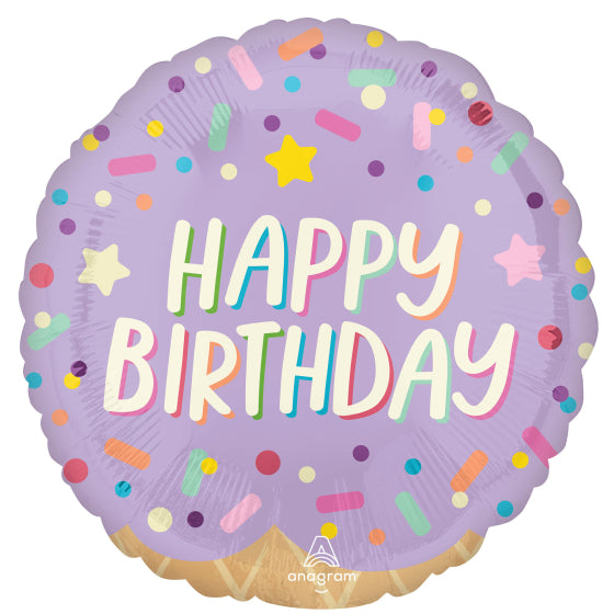 Happy Birthday Balloon with Sprinkle Celebration