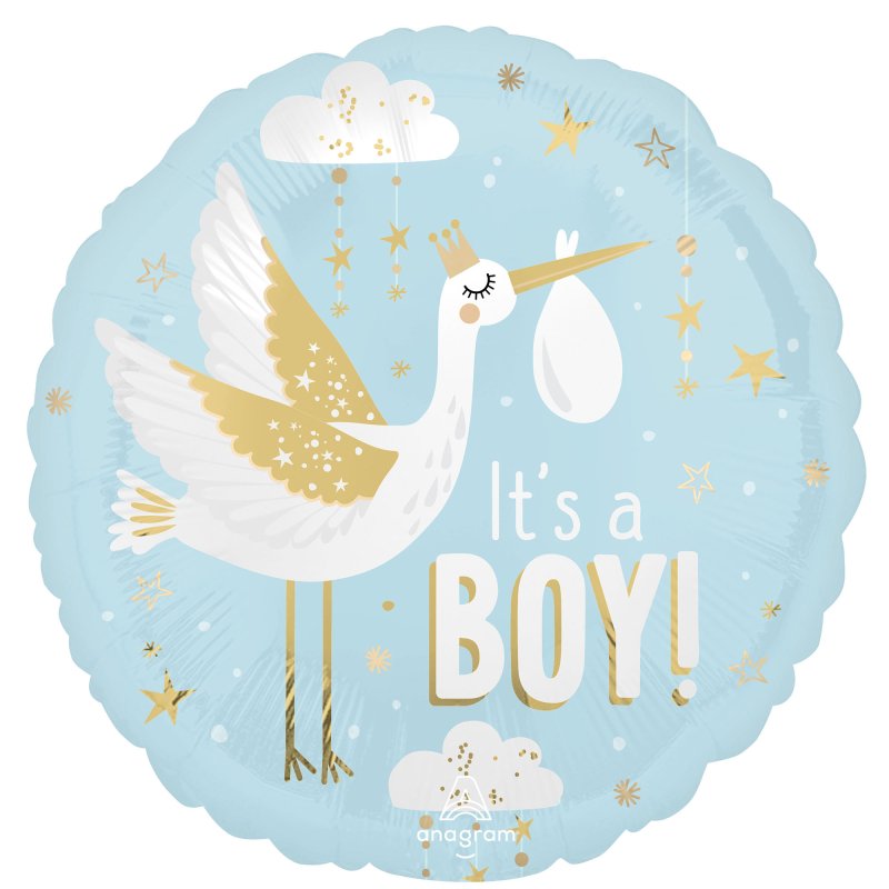 Baby Boy Balloon Special Delivery 4″ Air-filled Balloon