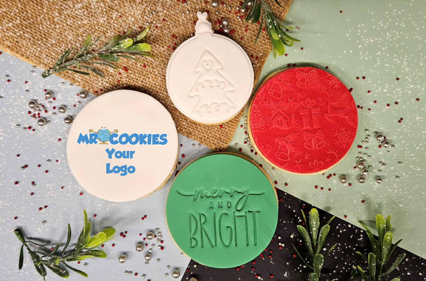 Merry and Bright Cookies Xmas Cookies