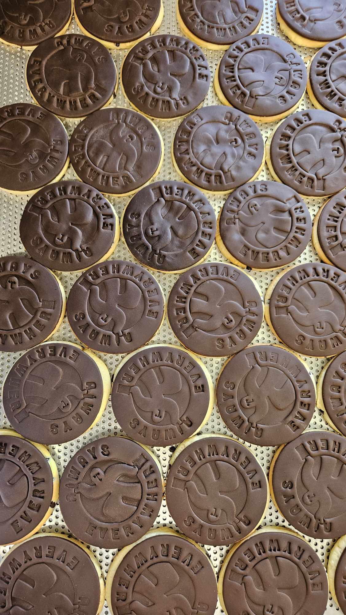 8cm Personalised Stamp Round Cookies