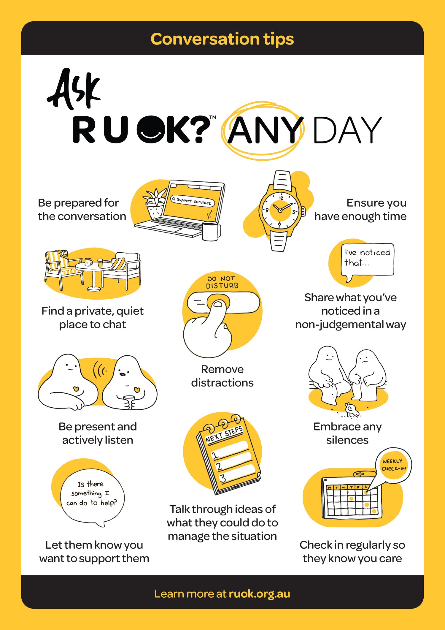 Ask R U OK Cookies - Yellow