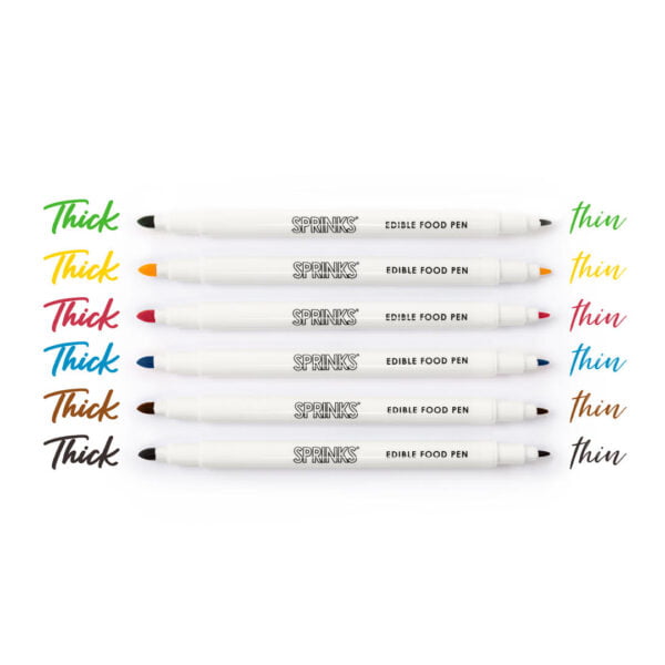 SPRINKS Edible Food Pen Set – PRIMARY PACK (Pack of 6)