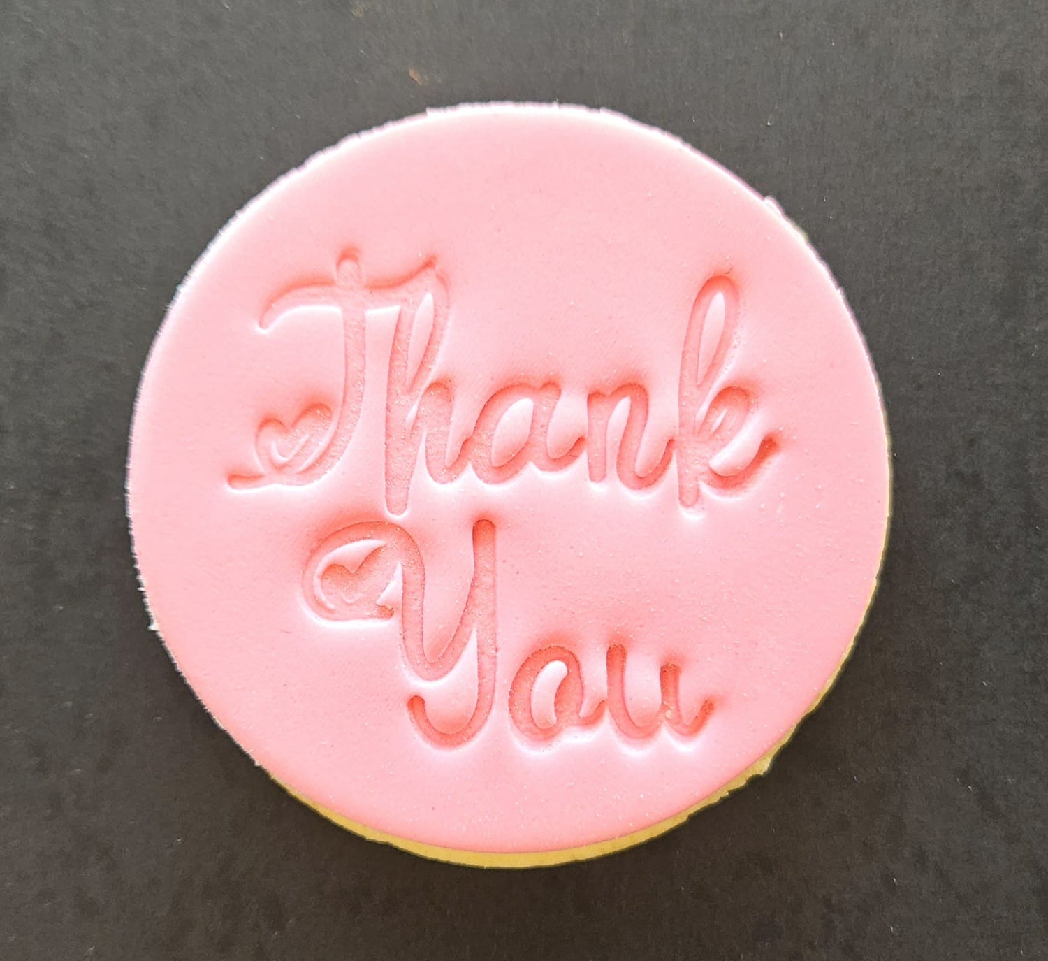 Thank You with Love Heart Cookie