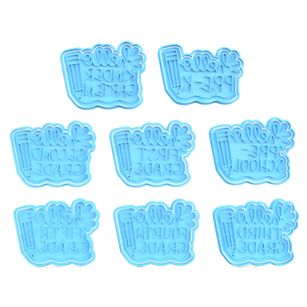 Back To School Lettering Cookie Cutter Set of 8