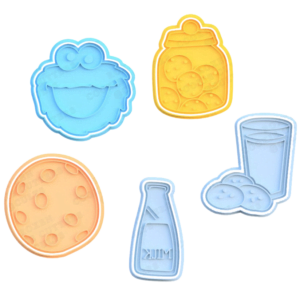 Cookie and Cookie Monster Cookie Cutter Set of 5