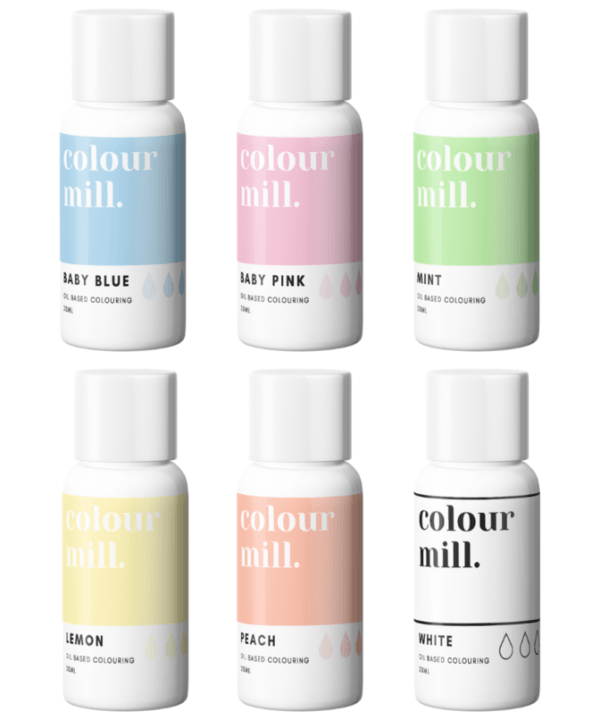 Pastel Oil Based Colouring 20ml 6 Pack Colour Mill