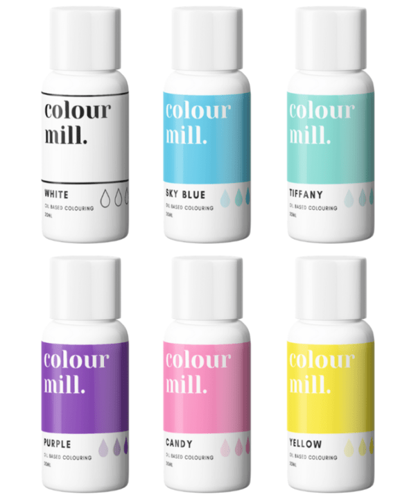Rainbow Oil Based Colouring 20ml 6 Pack Colour Mill